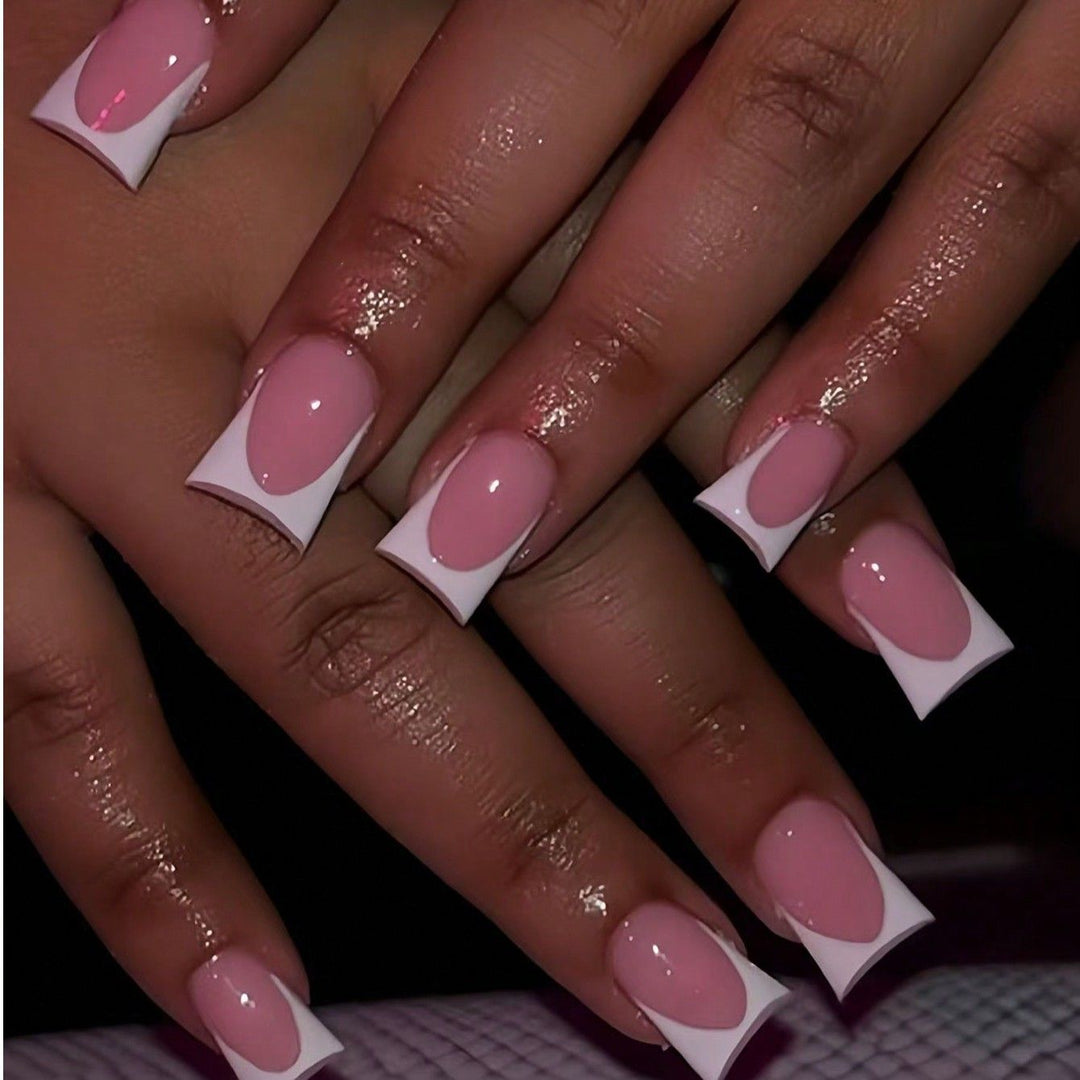 Stylish French Tip Press-On Nails Kalsten