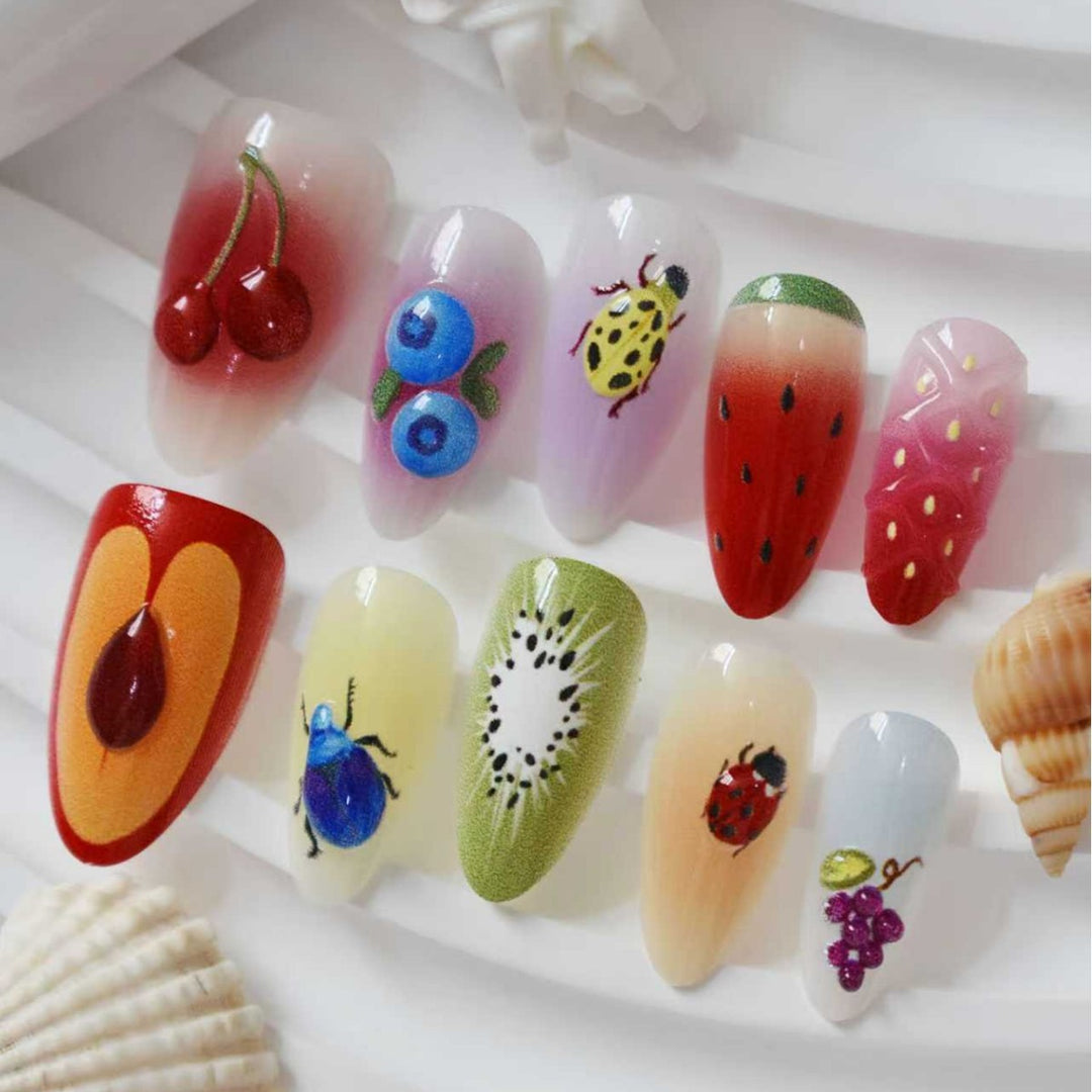 Artistic 3D Fruit Nail Design Kalsten