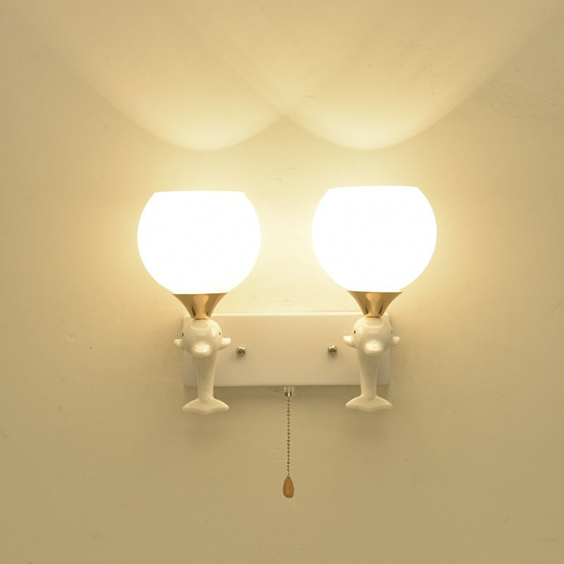 Dolphin-Themed Night Light Fixture