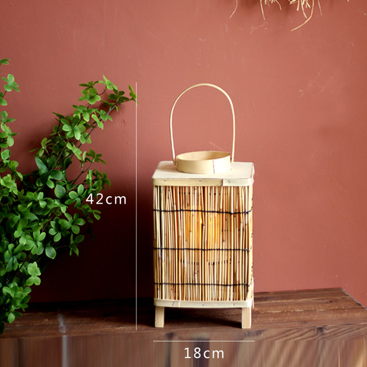 Stylish lantern made of natural materials Kalsten