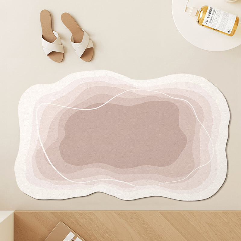 Modern Abstract Contoured Bath Mat