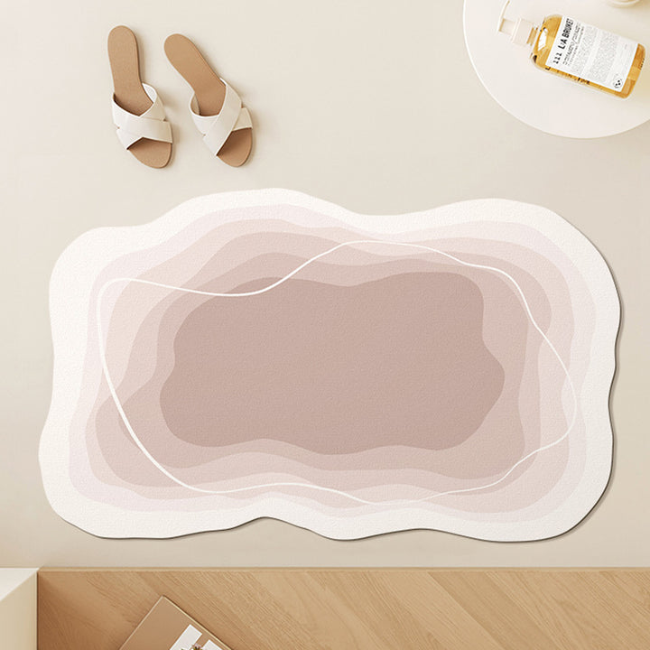 Modern Abstract Contoured Bath Mat