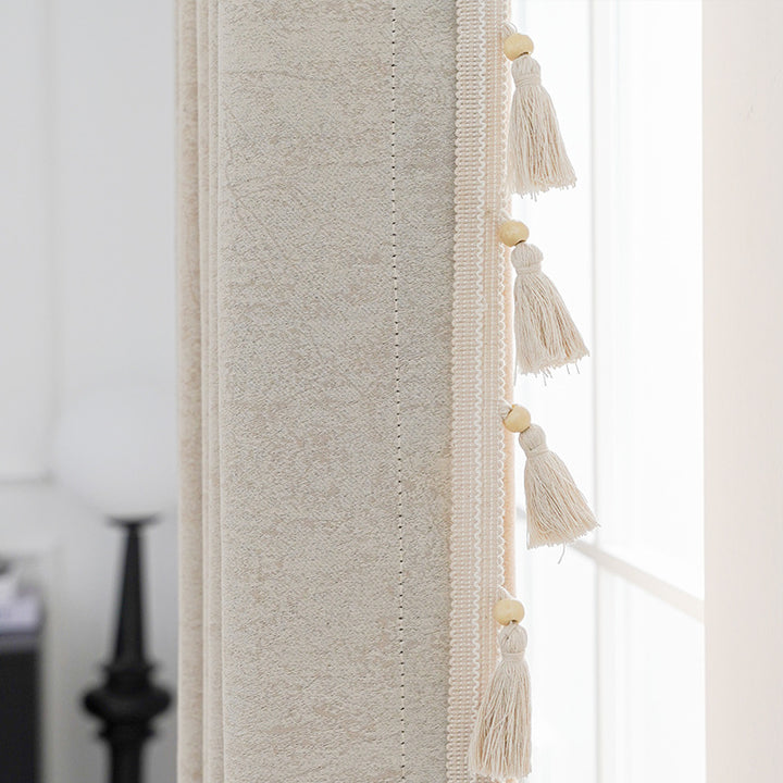 Decorative curtain with tassel trim Kalsten