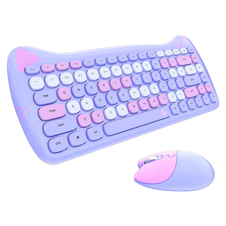 Cute Themed Wireless Keyboard and Mouse Set Kalsten