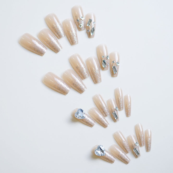 Sparkling Rhinestone Press-On Nail Set Kalsten