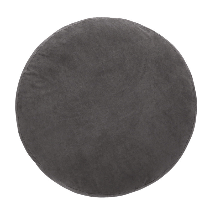 Round seat pouf with soft velvet cover, removable zipper, and shape-stable filling Kalsten