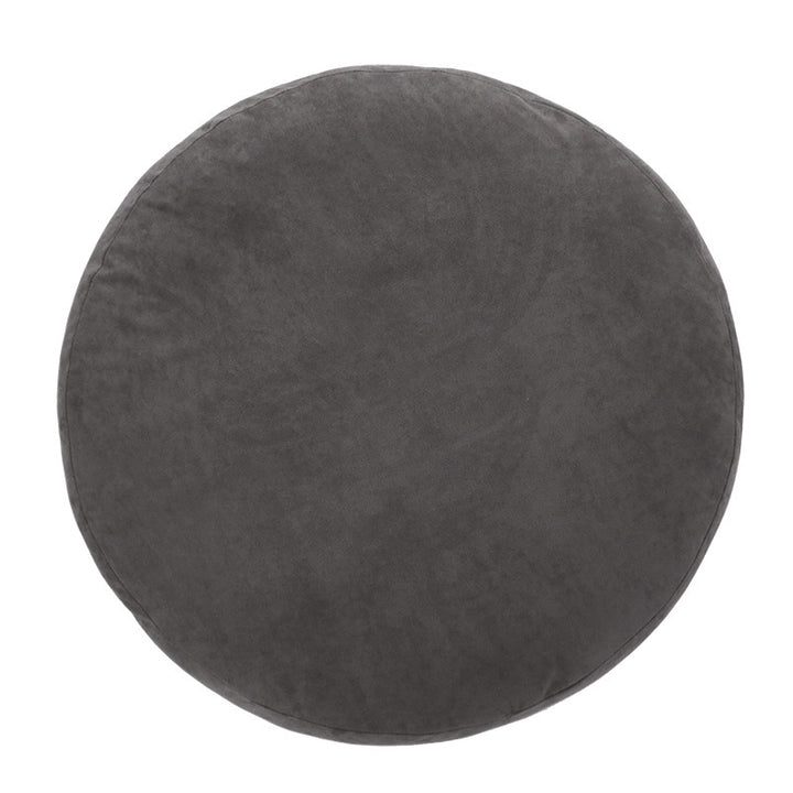 Round seat pouf with soft velvet cover, removable zipper, and shape-stable filling Kalsten