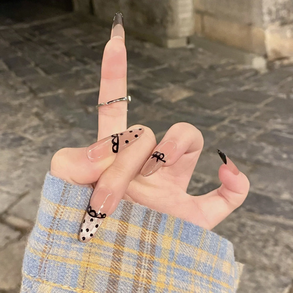 Stylish Press-On Nail Set with Artistic Patterns Kalsten