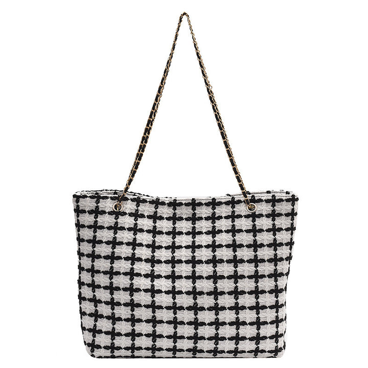 Elegant Checkered Tote Bag