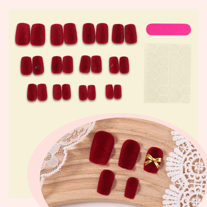 Velvet Press-On Nail Set Kalsten