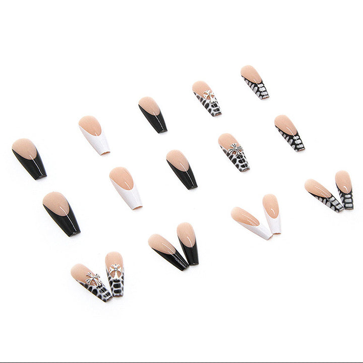 Artificial nail set with elegant 3D decorations and creative designs Kalsten