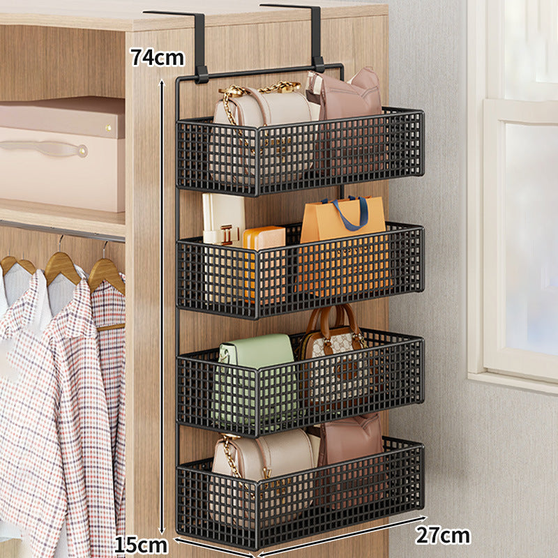 Overdoor Mesh Storage Organizer with Hooks