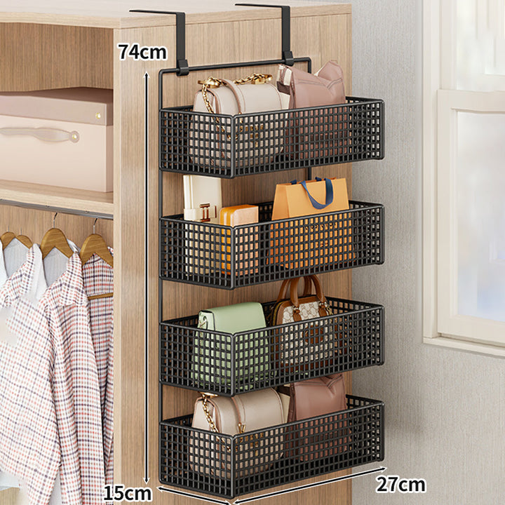 Overdoor Mesh Storage Organizer with Hooks