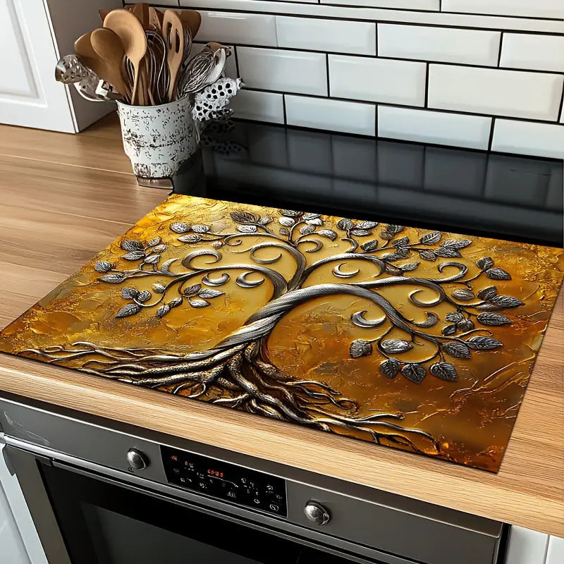 Elegant Tree of Life Decorative Kitchen Mat Kalsten