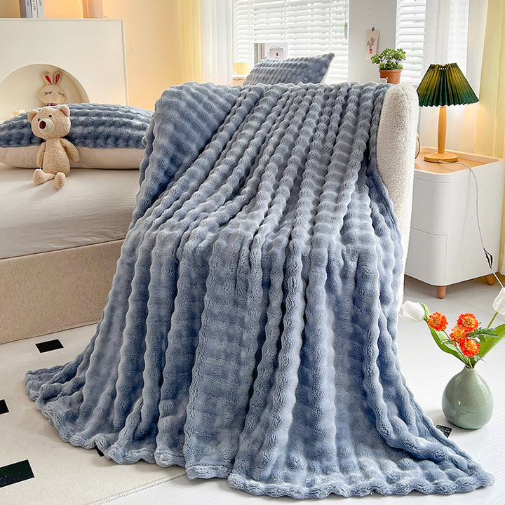 Women Plush Bedspread with Textured Design Kalsten