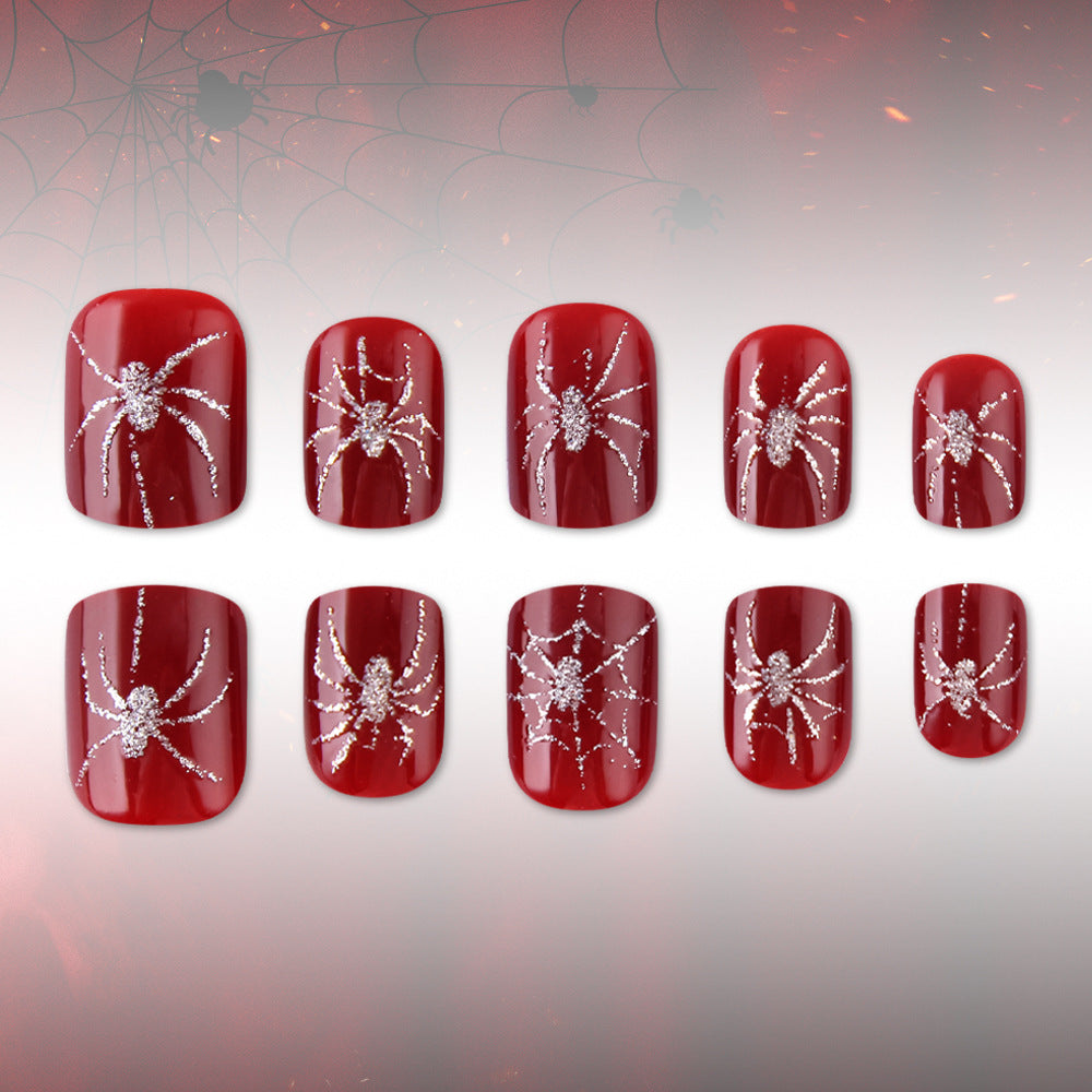 Halloween-Themed Spider Nail Art Kalsten