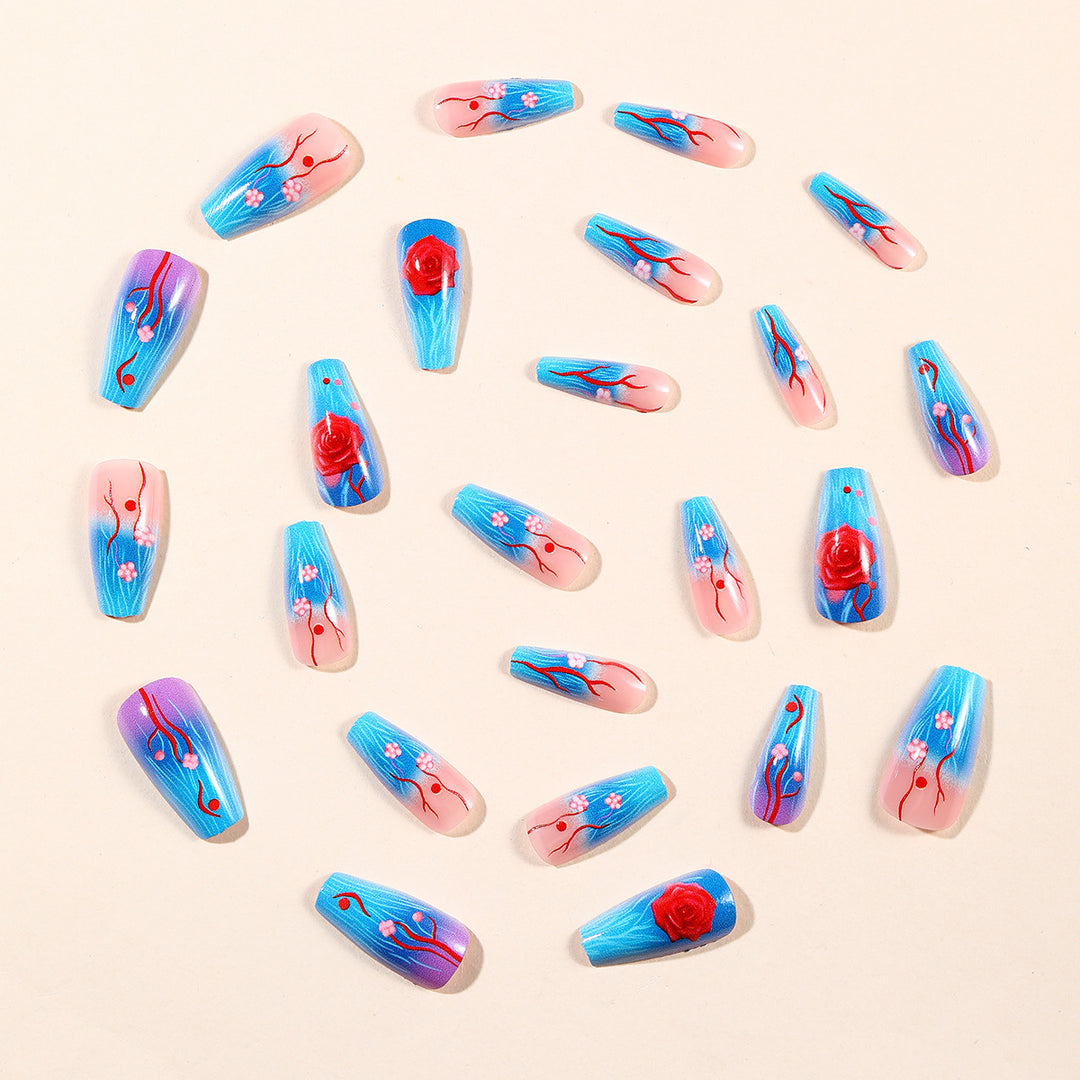 Floral 3D Nail Art Extensions Kalsten