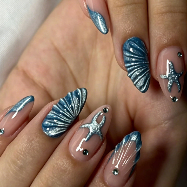 Artistic Nail Design Set with Oceanic Elements kalsten