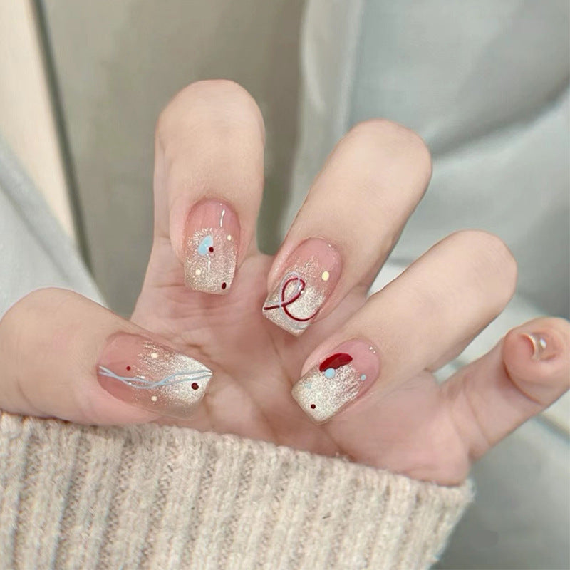 Artificial nails in elegant glitter pattern Kalsten