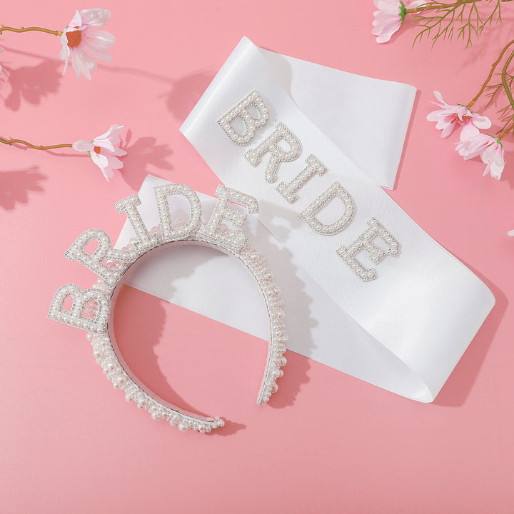 Women's Bridal Satin Ribbon with Sparkling Crystals Kalsten