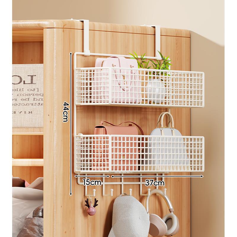 Over-the-Door Multi-Tier Metal Grid Hanging Storage Organizer