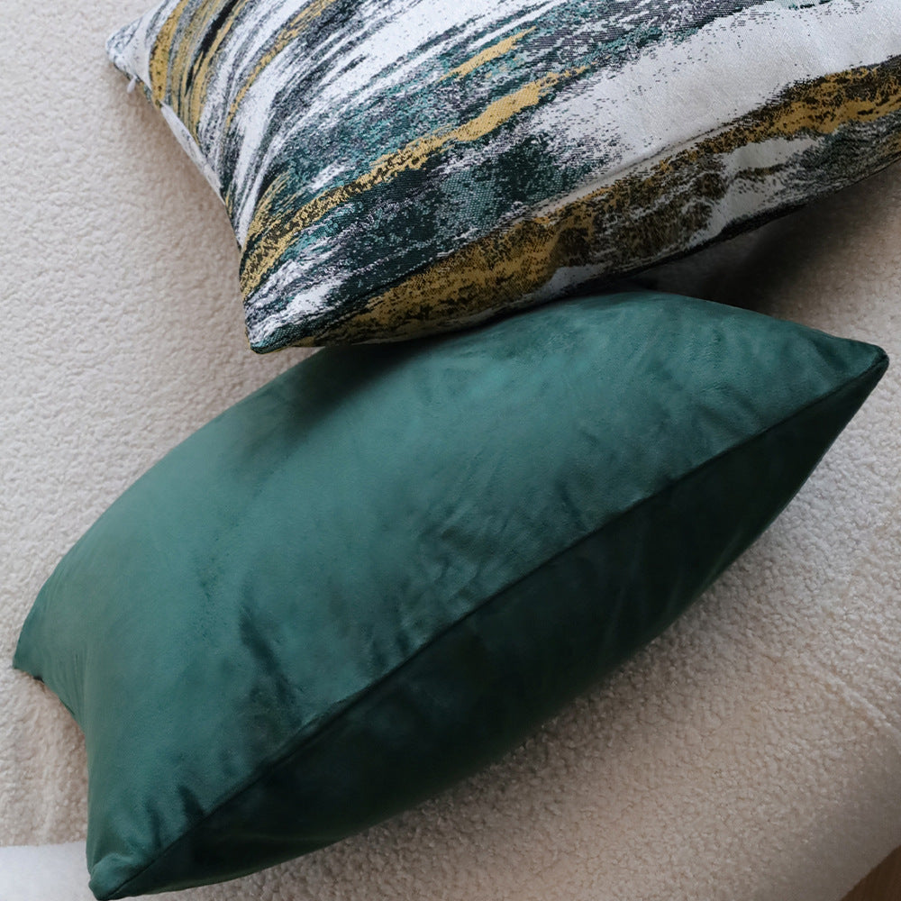 Square cushion cover with abstract jacquard watercolor pattern and concealed zipper Kalsten