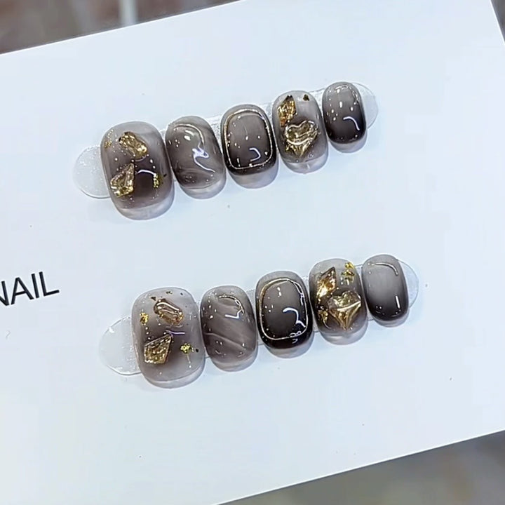 Artistic Marble Effect Press-On Nail Set Kalsten