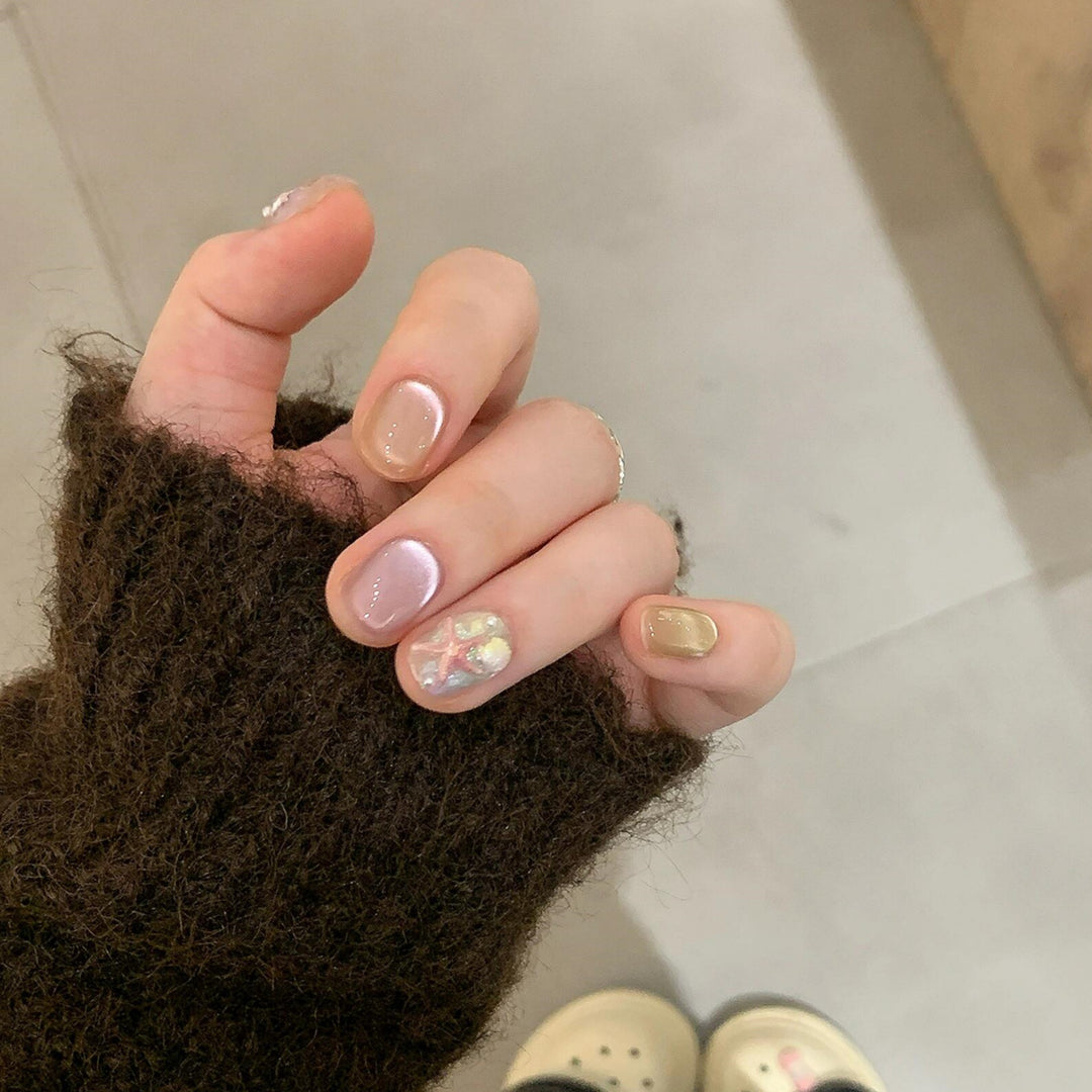 Artificial Nail Set with Shimmering Accents Kalsten