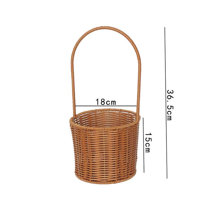 Handcrafted Wicker Storage Basket with Handle Kalsten