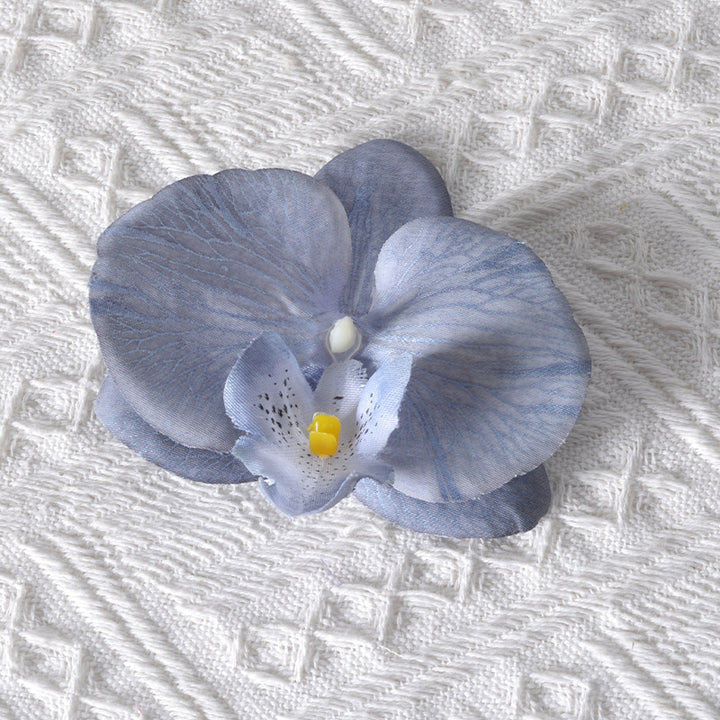 Elegant Silk Orchid Hair Accessory