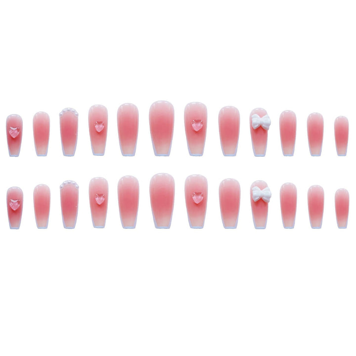 Floral Bow-Embellished Press-On Nail Set