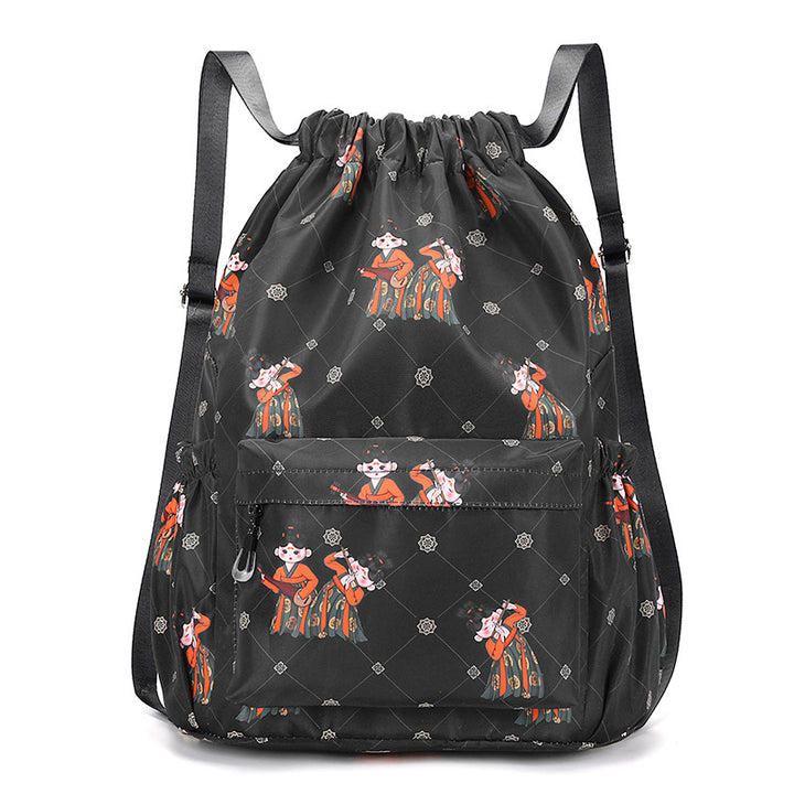 Fun Cartoon Print Drawstring Backpack Kalsten