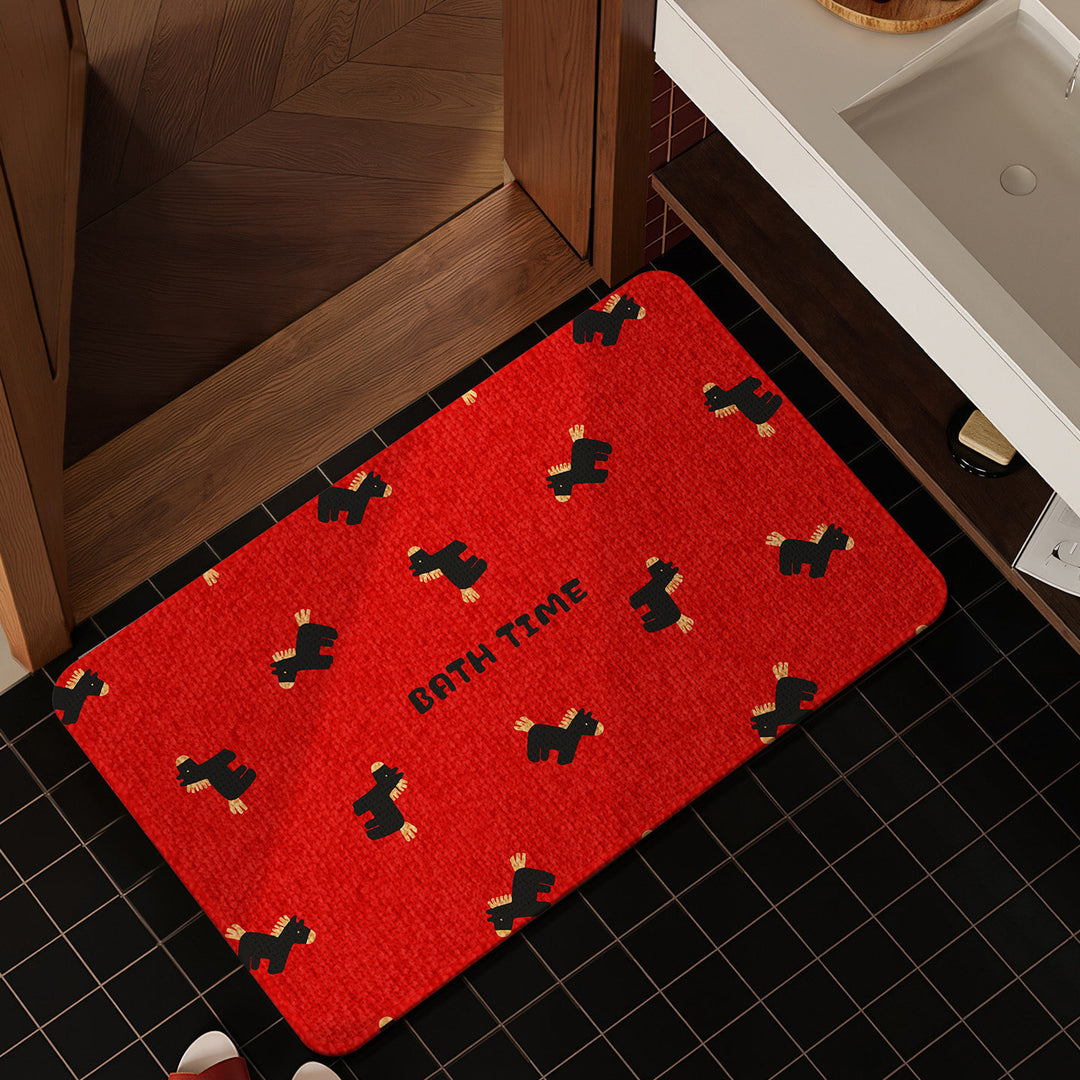 Playful Animal-Themed Bath Mat Kalsten