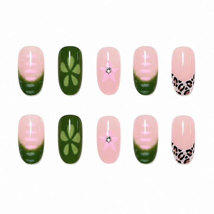Artificial nails with modern geometric designs Kalsten