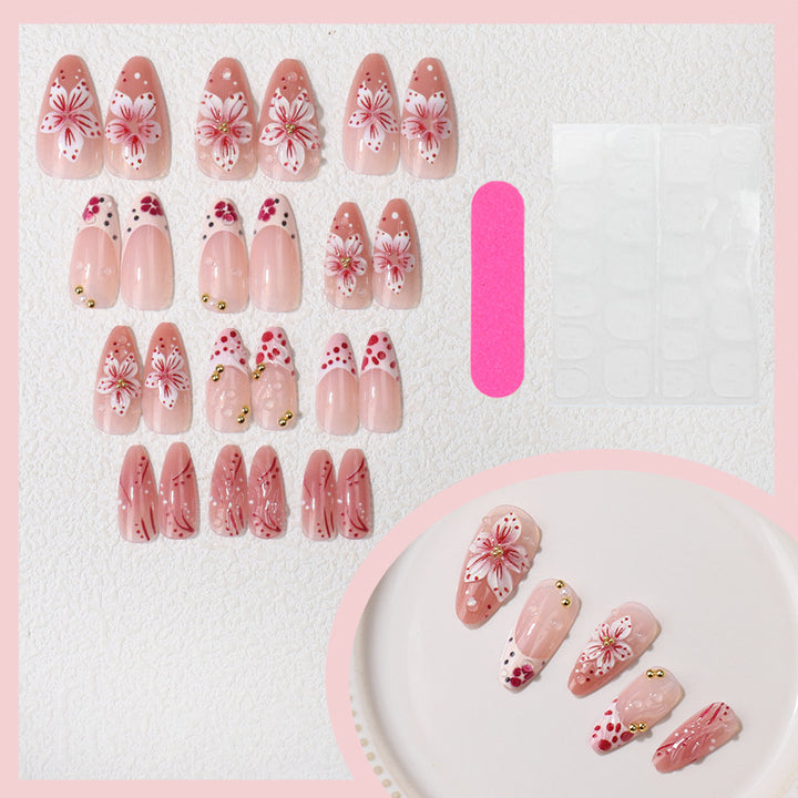 Premium Decorative Floral Press-On Nail Tips Kalsten