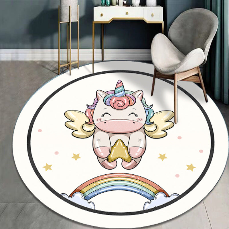 Emoji-Themed Circular Area Rug Kalsten