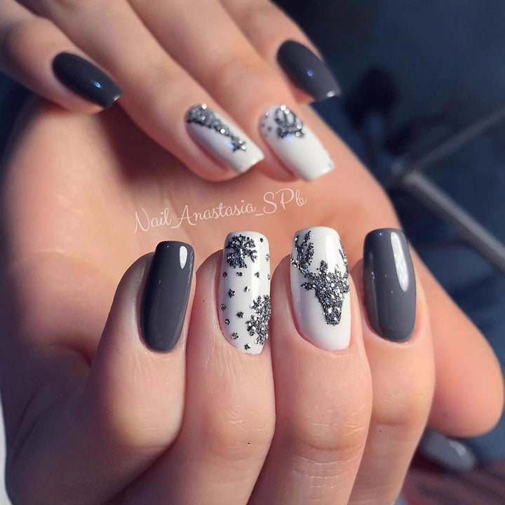 Artistic Winter-Themed Nail Art Kalsten