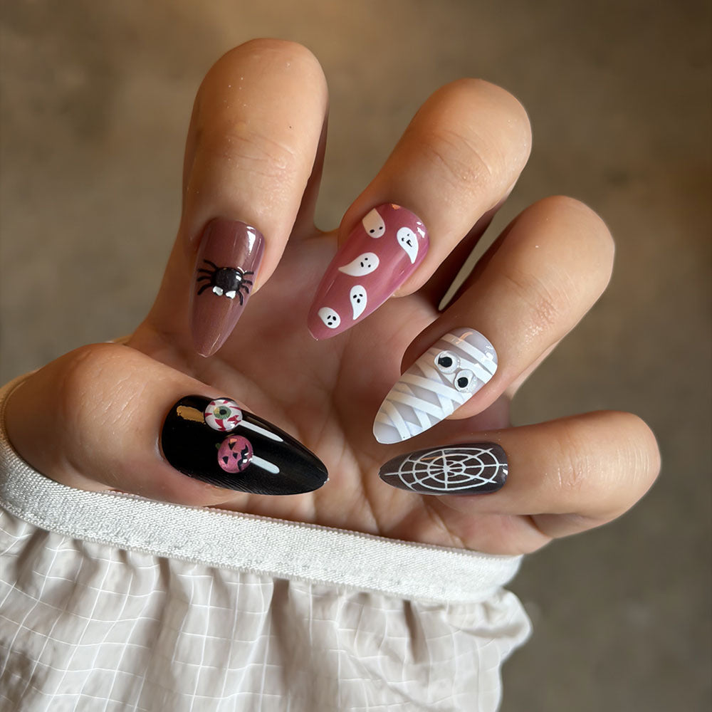 Whimsical Halloween-Themed Press-On Nail Set Kalsten
