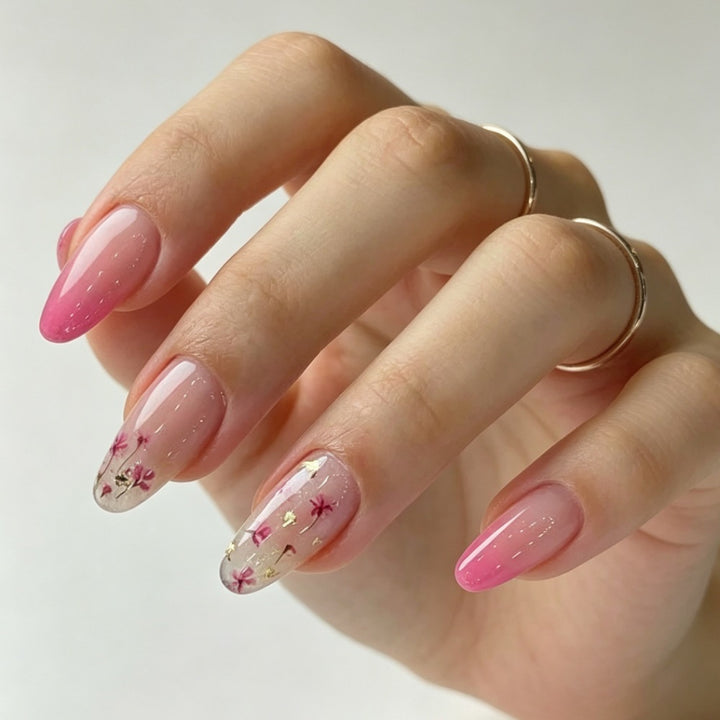 Floral Ombre Press-On Nails Set Kalsten