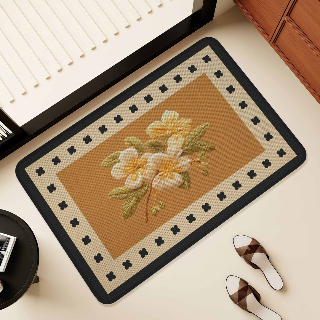 Artistic Floral Design Area Mat Kalsten