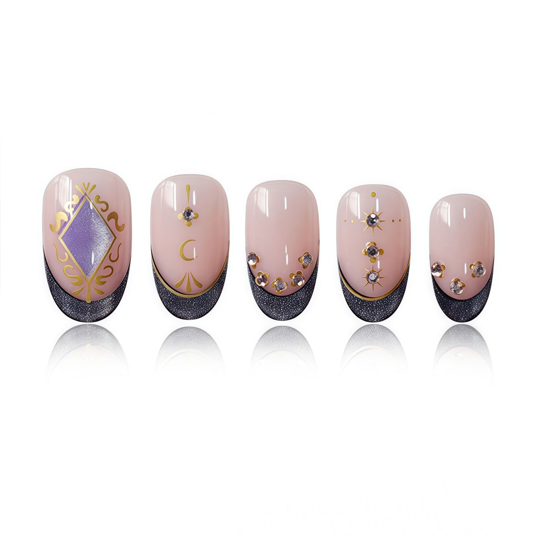 Celestial-Inspired Decorative Nail Art Kalsten