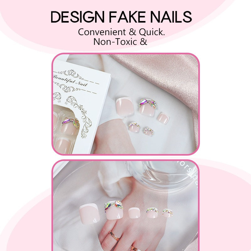 Creative nail art set with glitter and flower embellishments Kalsten