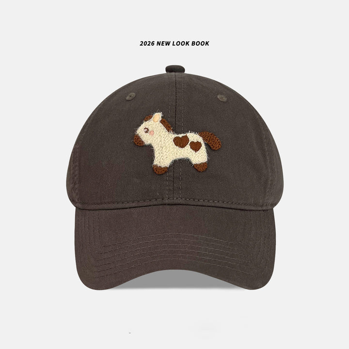 Playful Embroidered Animal Baseball Cap