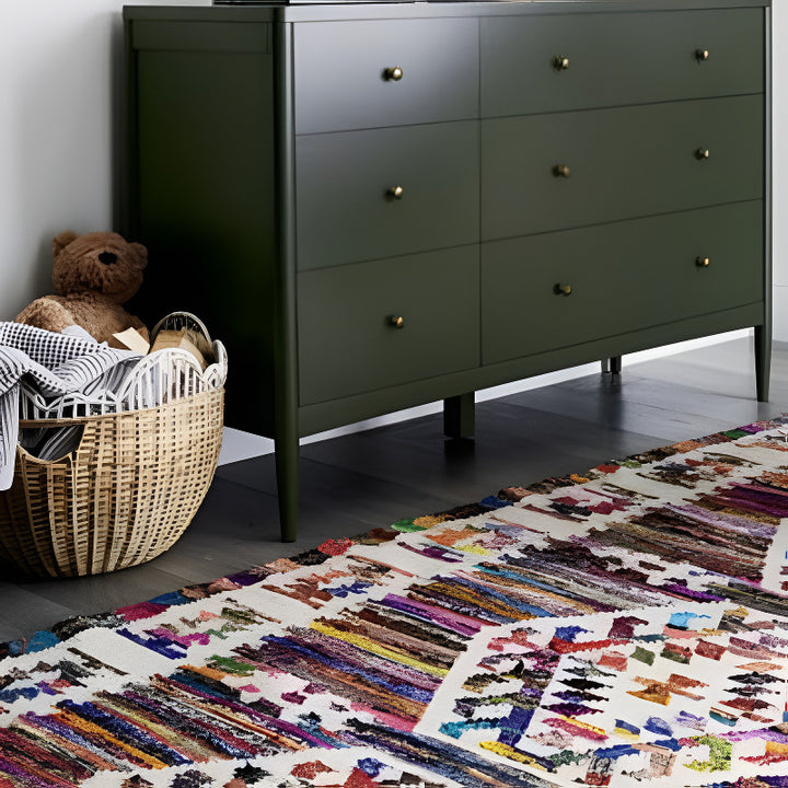 Playful storage basket with wave edge Kalsten
