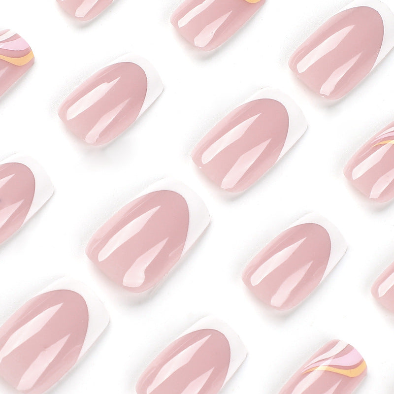 Artful Gel Nails with Elegant Accents Kalsten