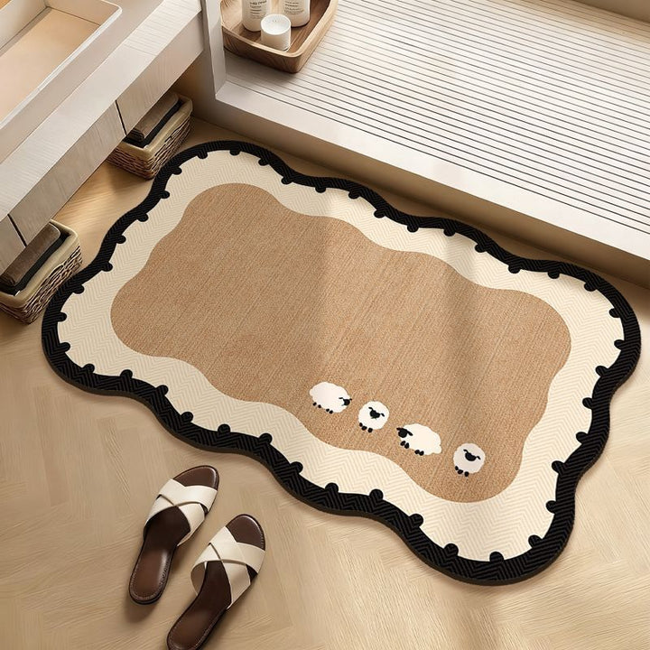 Playful Cartoon-Themed Bath Mat Kalsten