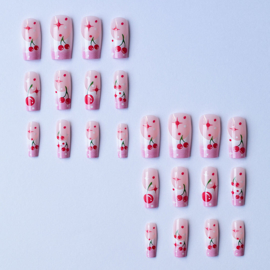 Artistic Cherry Blossom Nail Art