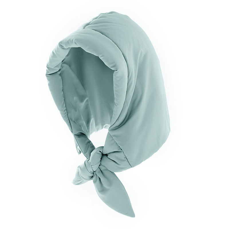 Padded Quilted Insulated Tie-Back Hooded Headscarf Kalsten