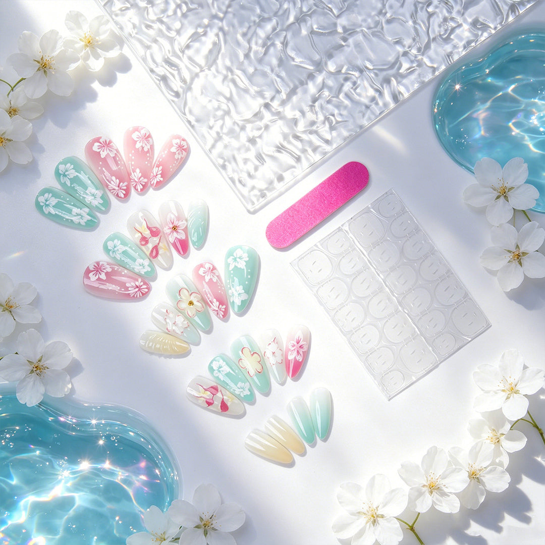 Elegant Art Nail Collection with Floral Motifs Kalsten