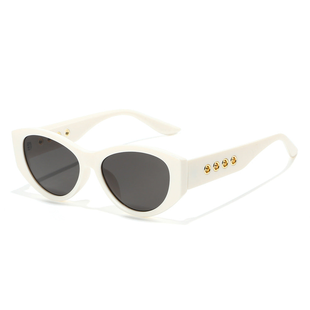 Cat-Eye Sunglasses with Decorative Gold Accents Kalsten